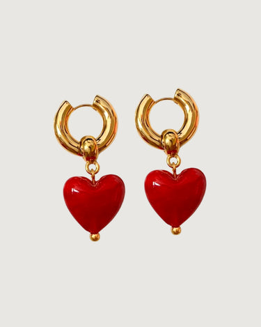 RED HEART EARRINGS - STUDIO JO STORE